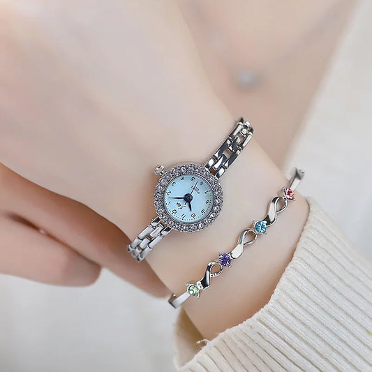 Watch For Women Diamond Bracelet Watch Female Girl Student Digital High end Fashion Quartz Wristwatch Ladies Watches Gift