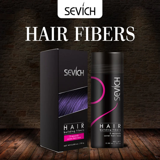 10 Colors Sevich Hair Fibers Keratin Fibers Applicator Hair Building Fibers Spray Hair Loss Instant Regrowth Thickening Powders
