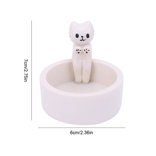 Cartoon Cat Candle Holder Cat Tea Light Candle Holder Cute Grilled Cat Aromatherapy Candle Holder Desktop Decorative Ornaments