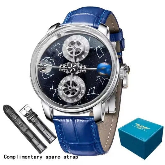 PINDU Design Starry Twelve Constellations Mechanical Watch Sapphire Waterproof Men Mechanical Wristwatches Miyata 8215 Movement