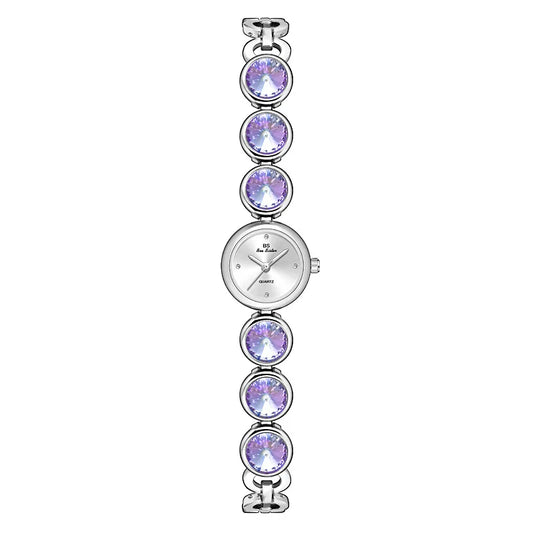 UTHAI Women's Watch Light Luxury Champagne Gold Purple Satellite Bracelet Waterproof LadiesFashion Quartz Clock Watches Gift