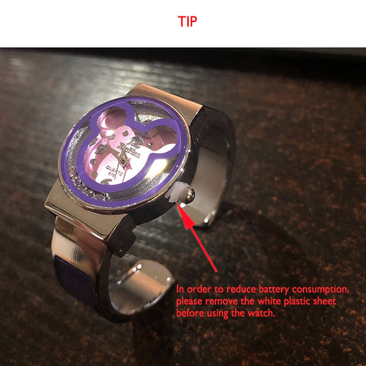 Children's Quartz Watch For Mickey Mouse Cartoon Stainless Steel Bracelet Kids Student Boy Girl Cute Wristwatches Clock Gift