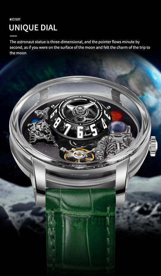 2025 PINDU Design Men Wristwatches Top Brand Luxury Robot Astronaut Space Series Watch Men Sapphire Luminous Waterproof Watches