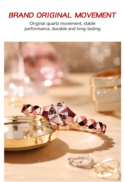 BINBOND 220 Women's Watch Waterproof High End Exquisite Bracelet Fashion Ins Style Light Luxury Quartz Watches for Woman Часы
