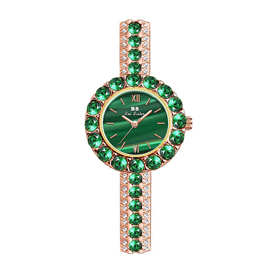 UTHAI New Women's Watch Waterproof Temperament Light Luxury Retro Female Malachite Bracelet Ladies Fashion Clock Watches Gift