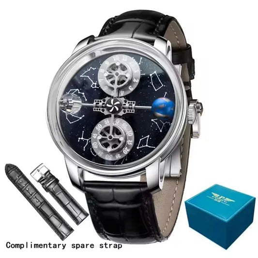 PINDU Design Starry Twelve Constellations Mechanical Watch Sapphire Waterproof Men Mechanical Wristwatches Miyata 8215 Movement