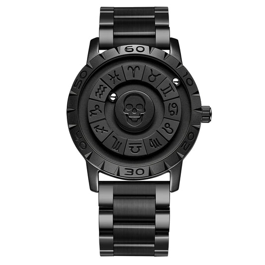 FOXBOX Luxury Skull Design Watch Men Fashion Business Watch Men Full Steel Sport Military Waterproof Men's Quartz Wristwatches
