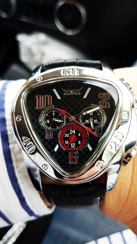 JARAGAR 951 Top Class Men's Mechanical Watches Design Leather Strap Three Needles Automatic Waterproof Mechanical Watch for Men