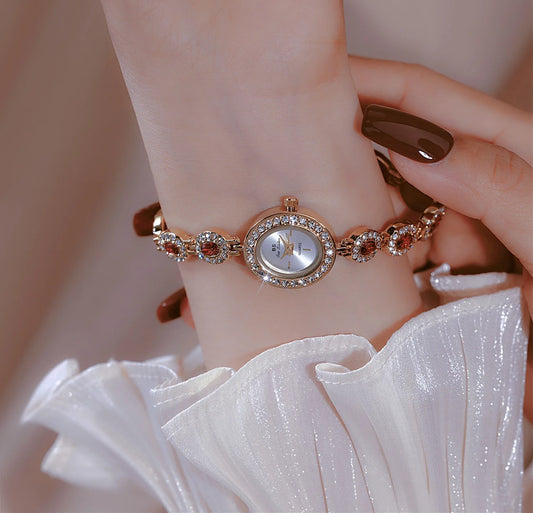 UTHAI New Women Chain Watch Light Luxury Brand Antique Rainbow Bracelet Wristwatch Waterproof Ladies Fashion Quartz Watches