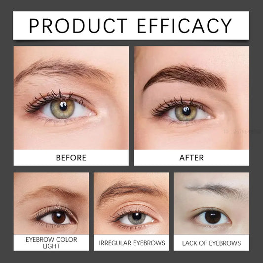 4 Forks Eyebrow Pencil Waterproof Long Lasting Dark Gray/Red Brown NO Smudging Eyes Liquid Eye Brows Pen Female Makeup Products