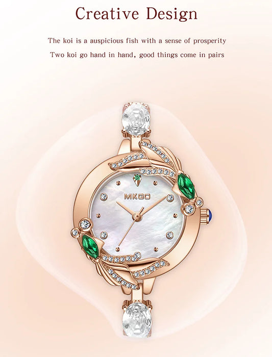 UTHAI W42 Watch For Women Brand Beimu Waterproof Advanced Light Luxury Jewelry Diamond Ladies Bracelet Watches Valentines Gift