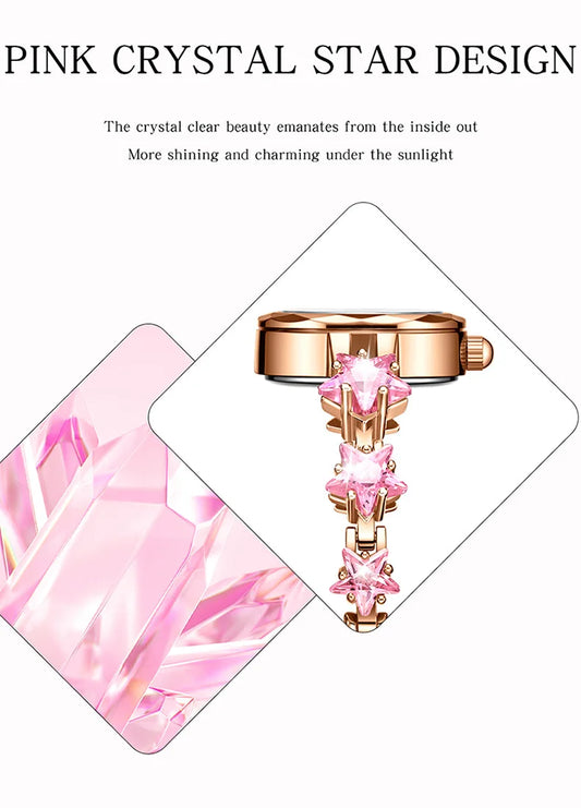 UTHAI W57 Fritillaria Fashion Light Luxury Crystal Watch Women's Exquisite Slim Bracelet Watches Waterproof Ladies Clock Gift