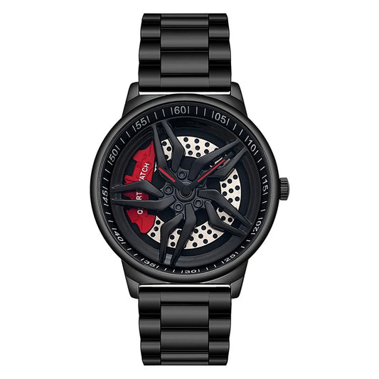 UTHAI L72 Watch For Men Cool Wheel Watch Luxury High Quality Male's Quartz Watches Hollow out 360 ° Rotary Dial Waterproof Clock