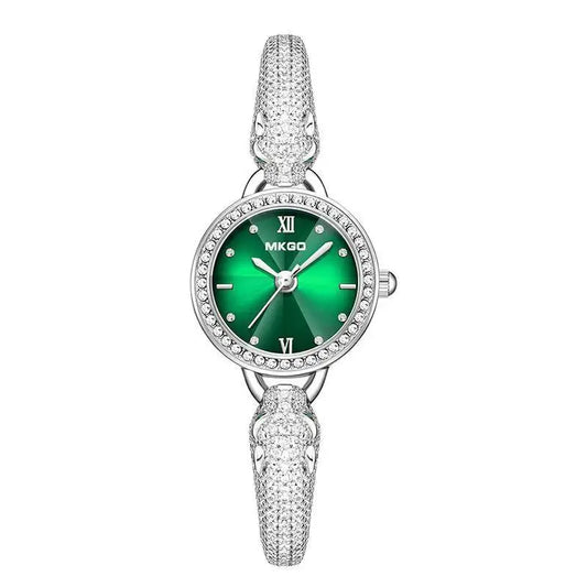 2025 Ladies Fashion Quartz Watch Waterproof Luxury Diamond Inlaid Charming Bracelet Jewelry Full of Sparkling Stones for Women