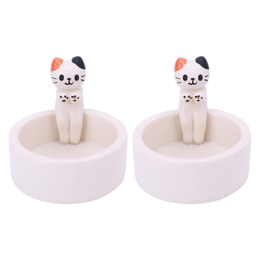 Cartoon Cat Candle Holder Cat Tea Light Candle Holder Cute Grilled Cat Aromatherapy Candle Holder Desktop Decorative Ornaments