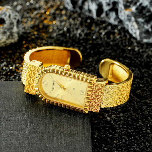 UTHAI W82 Women's Bracelet Watch Fashion Light Luxury Diamonds Small Square Quartz Watches Ladies Metal Wristwatch Jewelry