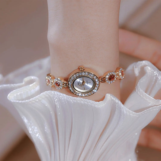 UTHAI New Women Chain Watch Light Luxury Brand Antique Rainbow Bracelet Wristwatch Waterproof Ladies Fashion Quartz Watches