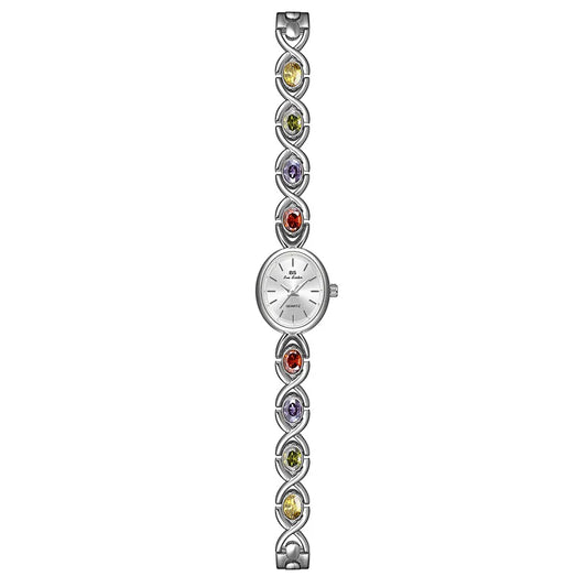 UTHAI Watch For Women Light Luxury Brand Retro Oval Rainbow Bracelet watches Waterproof Ladies Fashion Quartz Clock Wristwatches