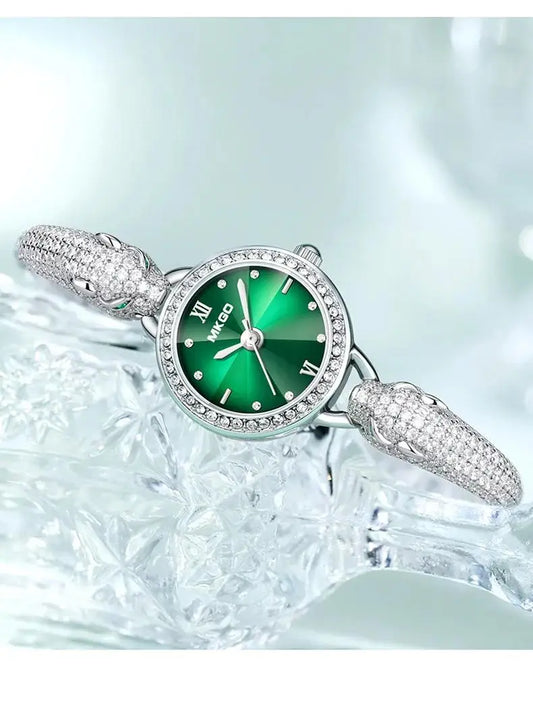 2025 Ladies Fashion Quartz Watch Waterproof Luxury Diamond Inlaid Charming Bracelet Jewelry Full of Sparkling Stones for Women