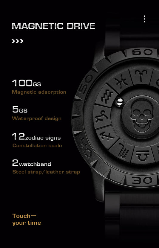 FOXBOX Luxury Skull Design Watch Men Fashion Business Watch Men Full Steel Sport Military Waterproof Men's Quartz Wristwatches