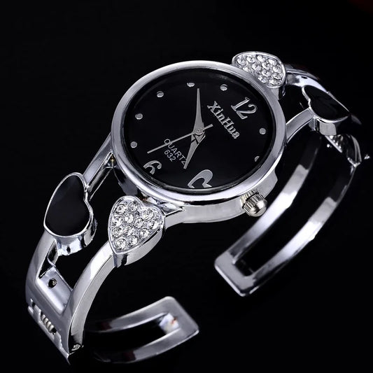 UTHAI Watch For Women Fashion Steel Band Light Luxury Bracelet Korean Version Love Girl Student Quartz Wristwatches Gift