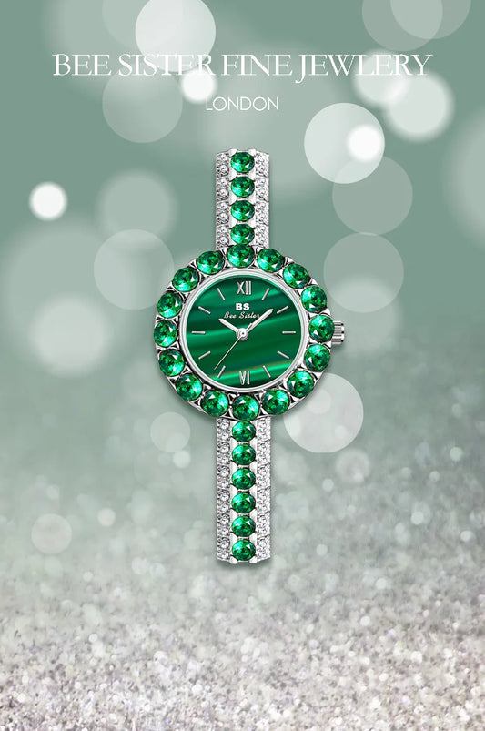 UTHAI New Women's Watch Waterproof Temperament Light Luxury Retro Female Malachite Bracelet Ladies Fashion Clock Watches Gift