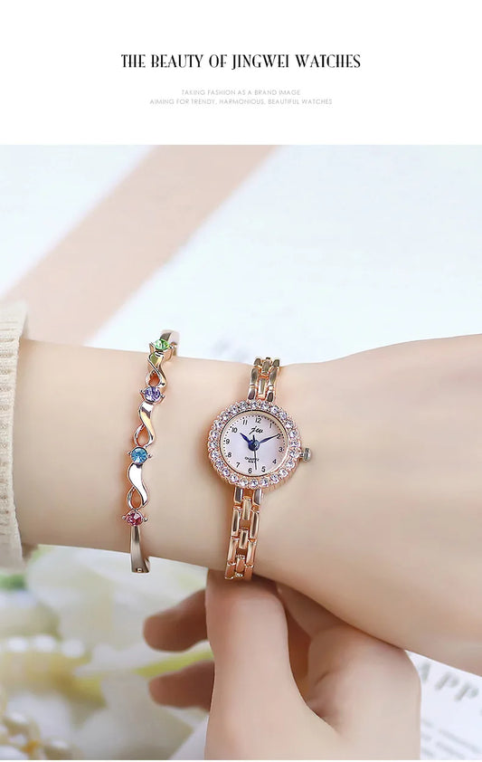 Watch For Women Diamond Bracelet Watch Female Girl Student Digital High end Fashion Quartz Wristwatch Ladies Watches Gift