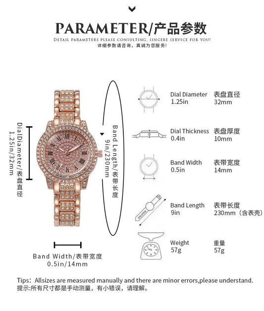 UTHAI H57 Women's Watch Vintage Diamond Ribbon Watches Gold Bracelet Accessories Woman's Fashion Quartz Wristwatch Clock