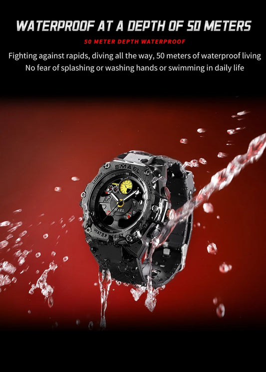 SMAEL Brand Waterproof Dropshipping Watch Alarm Clock 8092 Young Fashion Quartz Sport Wristwatches