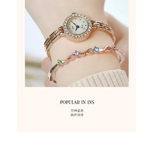 Watch For Women Diamond Bracelet Watch Female Girl Student Digital High end Fashion Quartz Wristwatch Ladies Watches Gift