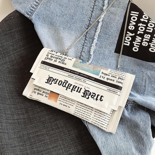 Ladies Bags News Letter Printing Female Bags European And American Fashion Envelopes
