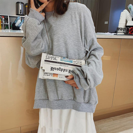 Ladies Bags News Letter Printing Female Bags European And American Fashion Envelopes