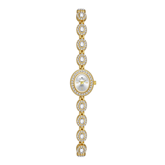 Mid-ancient Fashion Oval Colored Gems Rainbow Light Luxury Watch