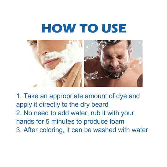 East Moon Beard Dye Shampoo For Men, Men Mustache & Beard Dye For Gray Hair To Black, Natural Beard Dye For Men 100ml