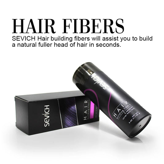Sevich 10 Colors Hair Fibers Keratin 25g Hair Building Fibers Thickening Spray Hair Loss Products Instant Regrowth Powders
