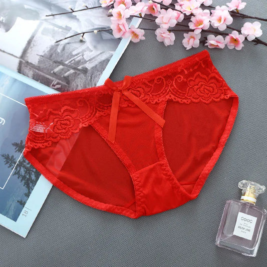 Sexy Women Underwear Ultra transparent Panties Thongs G-string Girl Soft Lace Briefs Ultra thin Underpant for Female 10 Colour