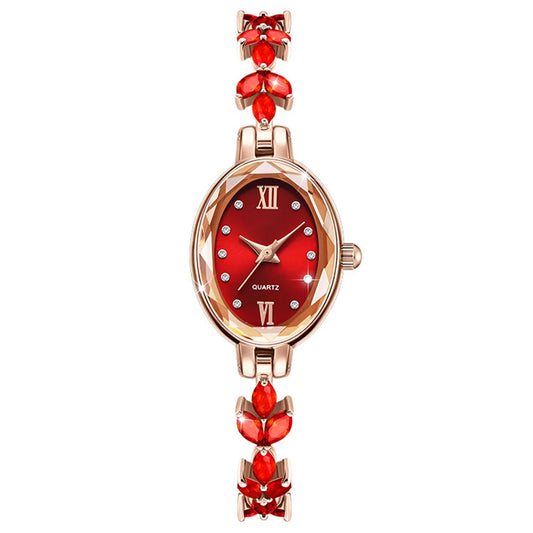 UTHAI L91 Watch For Women Wheat Ear Bracelet Watch Violet Petals Waterproof Light Luxury Jewelry Female Fashion Quartz Watches