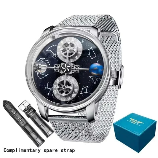 PINDU Design Starry Twelve Constellations Mechanical Watch Sapphire Waterproof Men Mechanical Wristwatches Miyata 8215 Movement