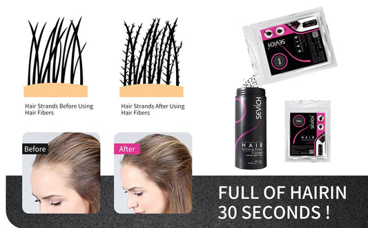 Sevich Hair Fibers Keratin Thickening Spray Hair Building Fiber Poudre Instant Regrowth Powders Hair Loss Conceale Hair Growth