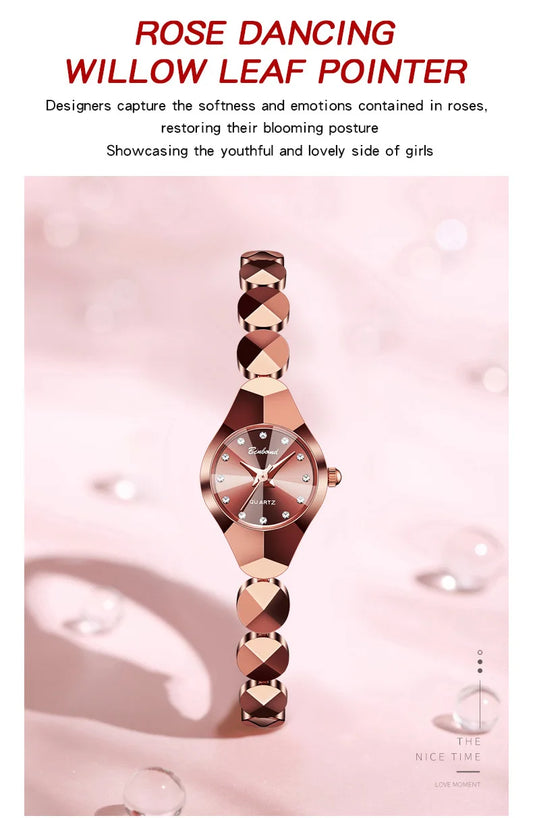 BINBOND 220 Women's Watch Waterproof High End Exquisite Bracelet Fashion Ins Style Light Luxury Quartz Watches for Woman Часы