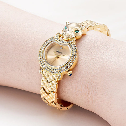 UTHAI W78 Women's Watch Brand Authentic Design Sense Leopard Dial Bracelet Watches Waterproof Trend Female Fashion Quartz Clock