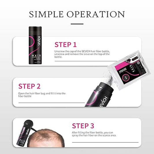 Sevich Hair Fibers Keratin Thickening Spray Hair Building Fiber Poudre Instant Regrowth Powders Hair Loss Conceale Hair Growth