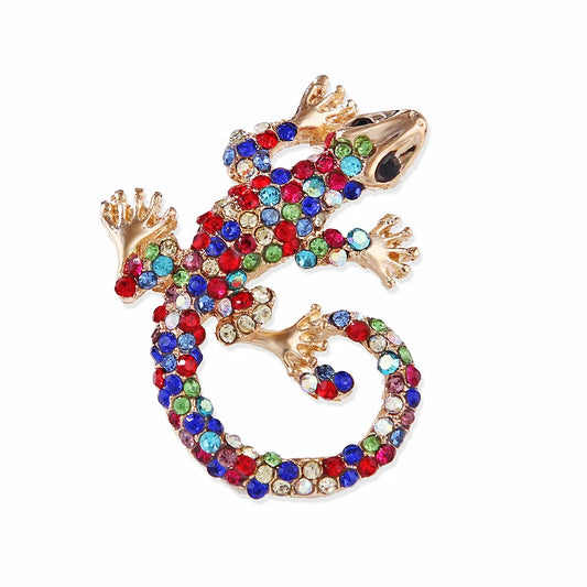 Vintage Animal Brooches - Cute Lizard, Gecko, Spider, and Rhinestone Pins for Women's Clothing and Accessories