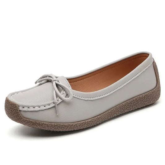 The New Shoes for Women Casual Loafers Summer Mom Flat Shoes Genuine Leather Fashion Work Casual Sneakers Zapatos De Mujer