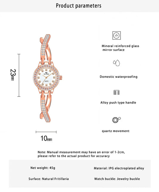 Women Watch Chain Light Luxury brand Butterfly Full Diamond Waterproof Student Female Fashion Quartz Bracelet Wristwatches Gift