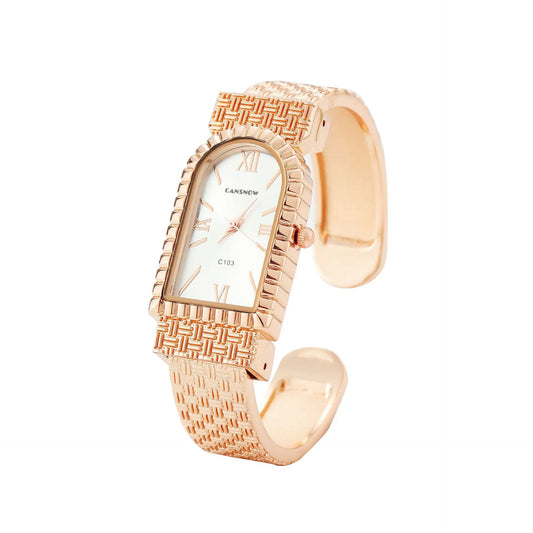 UTHAI W82 Women's Bracelet Watch Fashion Light Luxury Diamonds Small Square Quartz Watches Ladies Metal Wristwatch Jewelry