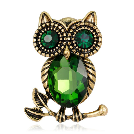 Lovely Owl Brooches For Women Korean Trendy Rhinestone Jewelri Brooch Bird Animal Pin Badg Clothes Decorative Pins Corsage Gifts