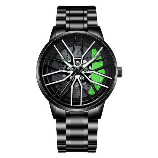 VA VA VOOM LT01 Cool Sports Car Wheel Elements Come Running Quartz Luminous Waterproof Steel Belt Watches for Man Reloj Hombre