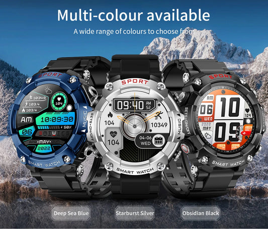LaNikar Smart Watch AMOLED Display With In-Ear Bluetooth Headset Heart Rate Blood Pressure Oxygen Saturation Monitoring HD Audio