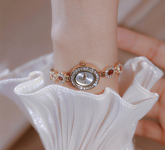 UTHAI New Women Chain Watch Light Luxury Brand Antique Rainbow Bracelet Wristwatch Waterproof Ladies Fashion Quartz Watches